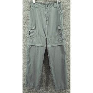 Vtg Rugged Exposure Zip-Off Cargo Pants Mens M Gray Convertible Hiking Outdoor